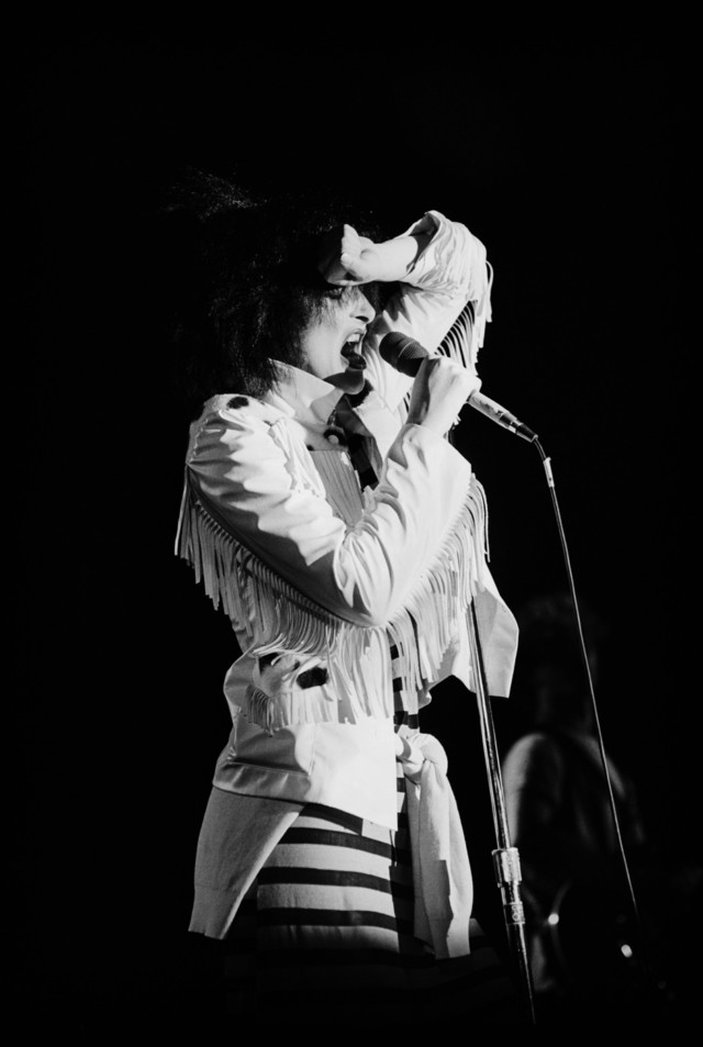 Siouxsie Sioux of Siouxsie and the Banshees performs live