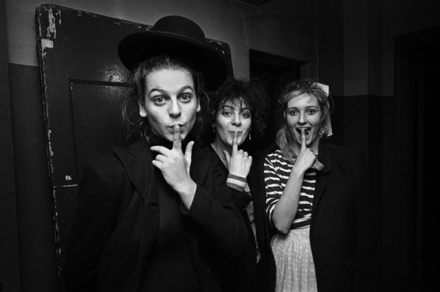 Ground breaking Punk Girl Band The Slits back stage