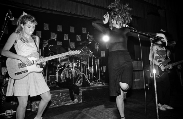  Punk rock girl band The Slits on stage
